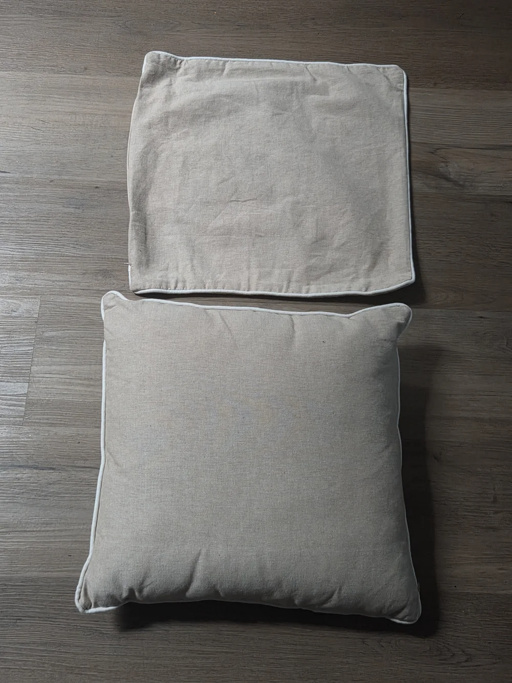 Beige Starfish Embroidered Throw Pillow Cover - Beach Cottage Coastal Grandma 1J